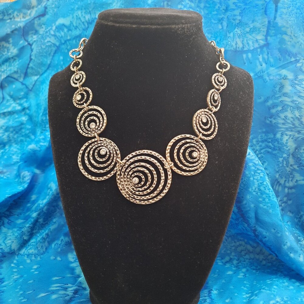 Circles Silver-tone Necklace